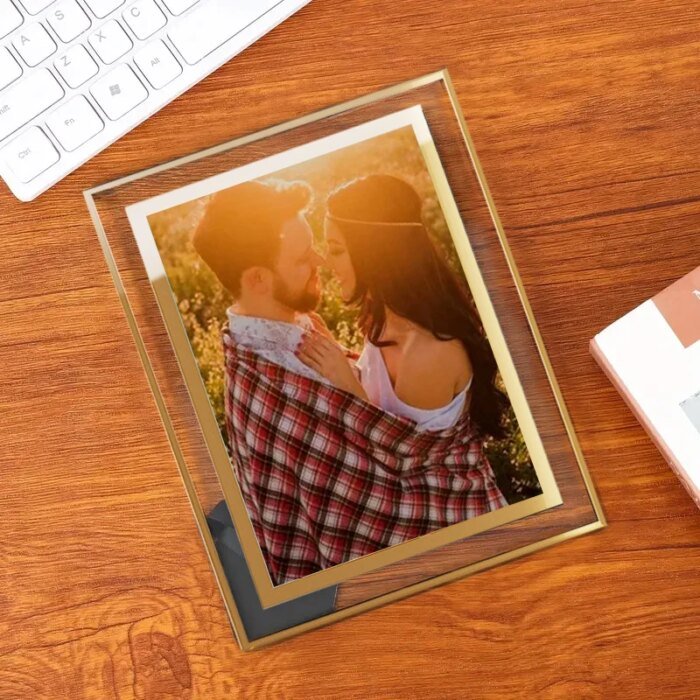 Personalized glass photo frames, custom photo frame ornaments, simple holiday gifts indoors, commemorate precious memories - Image 2