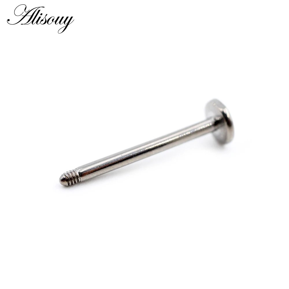 Alisouy 1PC Titanium Industrial Barbell Replacement Accessories Eyebrow Navel Belly Tongue Lip Nipple Ear Rings Piercing Jewelry