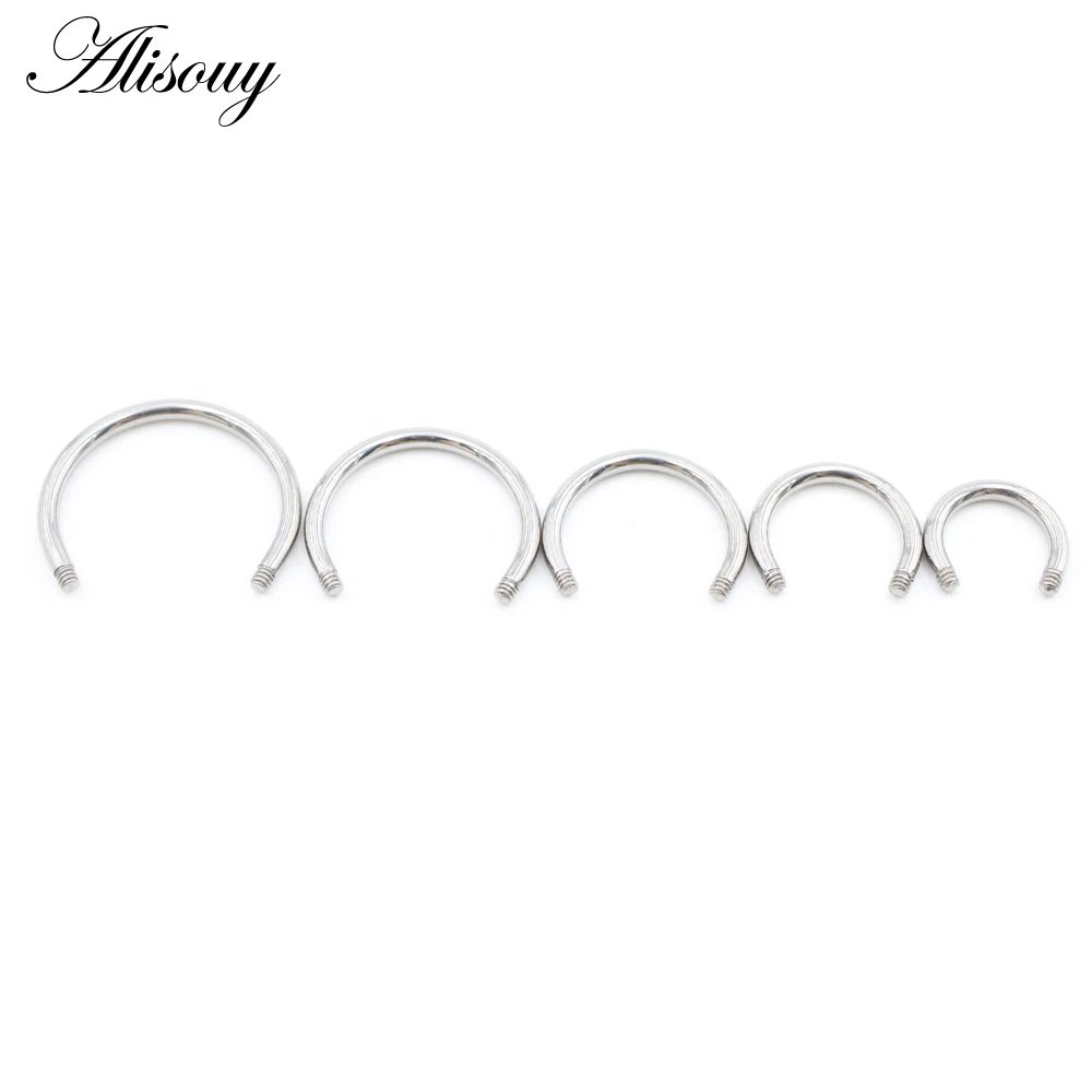 Alisouy 1PC Titanium Industrial Barbell Replacement Accessories Eyebrow Navel Belly Tongue Lip Nipple Ear Rings Piercing Jewelry