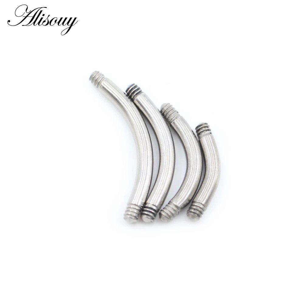 Alisouy 1PC Titanium Industrial Barbell Replacement Accessories Eyebrow Navel Belly Tongue Lip Nipple Ear Rings Piercing Jewelry