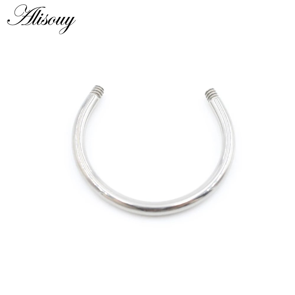 Alisouy 1PC Titanium Industrial Barbell Replacement Accessories Eyebrow Navel Belly Tongue Lip Nipple Ear Rings Piercing Jewelry