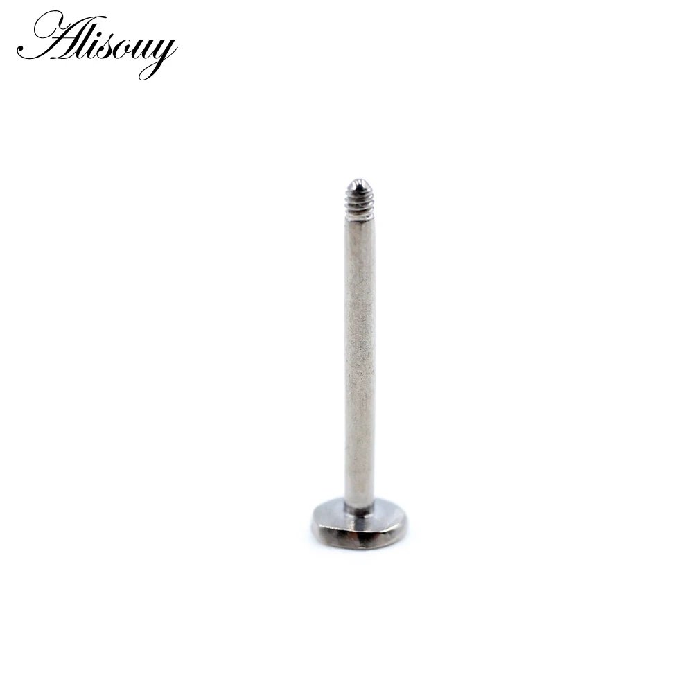 Alisouy 1PC Titanium Industrial Barbell Replacement Accessories Eyebrow Navel Belly Tongue Lip Nipple Ear Rings Piercing Jewelry