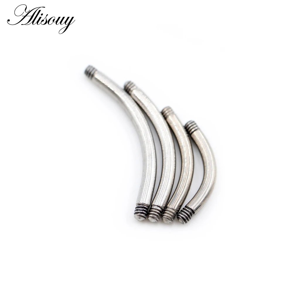 Alisouy 1PC Titanium Industrial Barbell Replacement Accessories Eyebrow Navel Belly Tongue Lip Nipple Ear Rings Piercing Jewelry