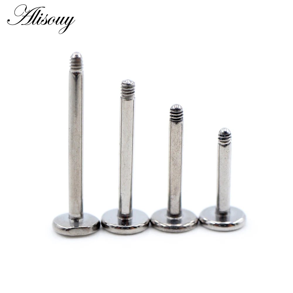 Alisouy 1PC Titanium Industrial Barbell Replacement Accessories Eyebrow Navel Belly Tongue Lip Nipple Ear Rings Piercing Jewelry