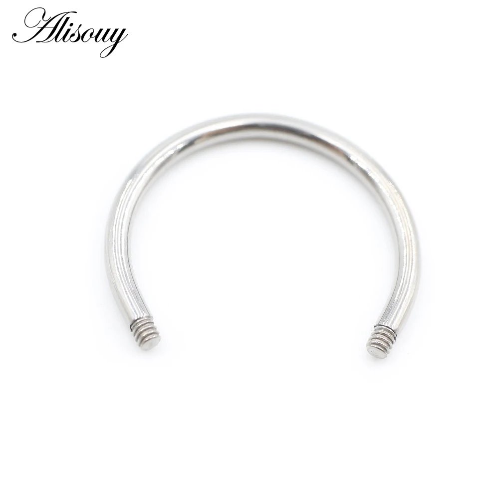 Alisouy 1PC Titanium Industrial Barbell Replacement Accessories Eyebrow Navel Belly Tongue Lip Nipple Ear Rings Piercing Jewelry