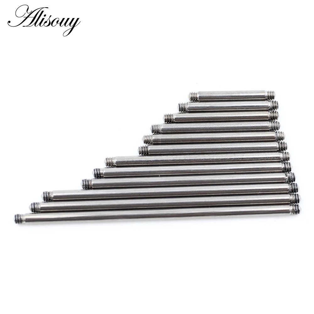 Alisouy 1PC Titanium Industrial Barbell Replacement Accessories Eyebrow Navel Belly Tongue Lip Nipple Ear Rings Piercing Jewelry