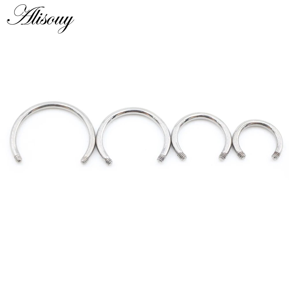 Alisouy 1PC Titanium Industrial Barbell Replacement Accessories Eyebrow Navel Belly Tongue Lip Nipple Ear Rings Piercing Jewelry