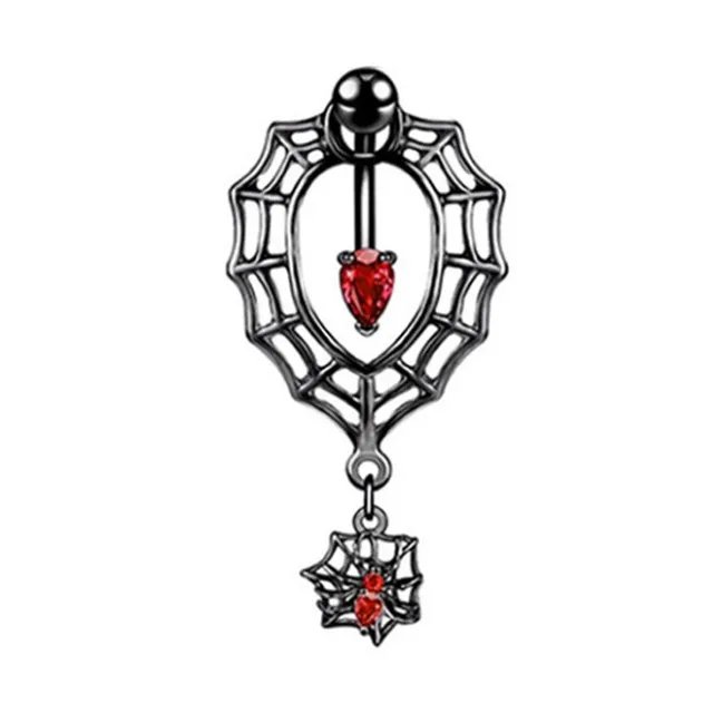 1PC Red Black Bat Belly Button Ring Surgical Steel Cross Navel Piercing Dangle Snake Belly Button Jewelry Women Piercing Ombligo