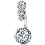 Fashion Crystal Belly Button Rings Sun flower Dolphin Navel Piercing Ring Barbell Sexy Dangle Navel Piercing Ombligo - Image 3