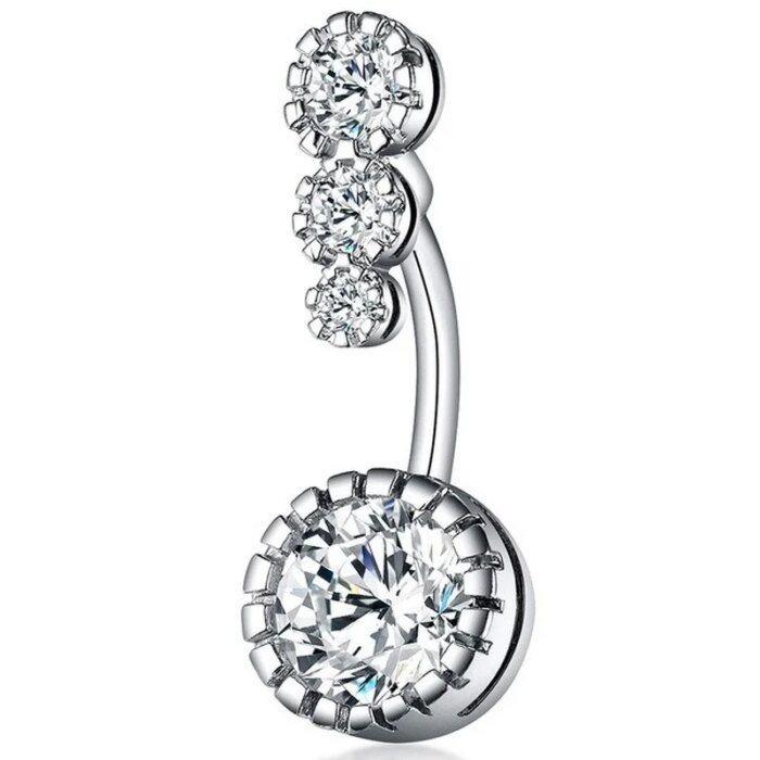 Fashion Crystal Belly Button Rings Sun flower Dolphin Navel Piercing Ring Barbell Sexy Dangle Navel Piercing Ombligo - Image 3