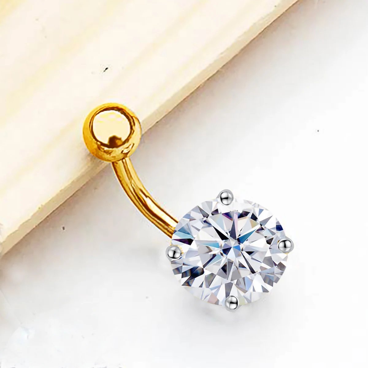 Sexy 0.3ct To 3ct Moissanite Belly Button Ring With Certificate 100% Silver 925 Navel Bully Piercing Body Jewellery Luxury Gift Sexy 0.3ct To 3ct Moissanite Belly Button Ring With Certificate 100% Silver 925 Navel Bully Piercing Body Jewellery Luxury Gift