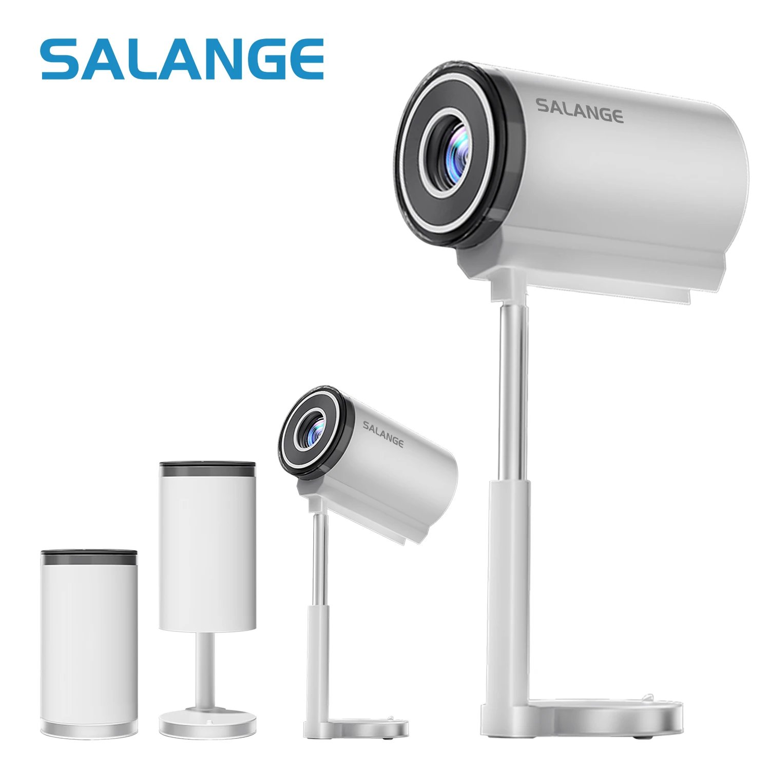 Salange X5 Smart Projector 1080P Android11 Wifi Support 4K Low Noise Portable Hidden Bracket Projector for Home Bedroom Outdoor