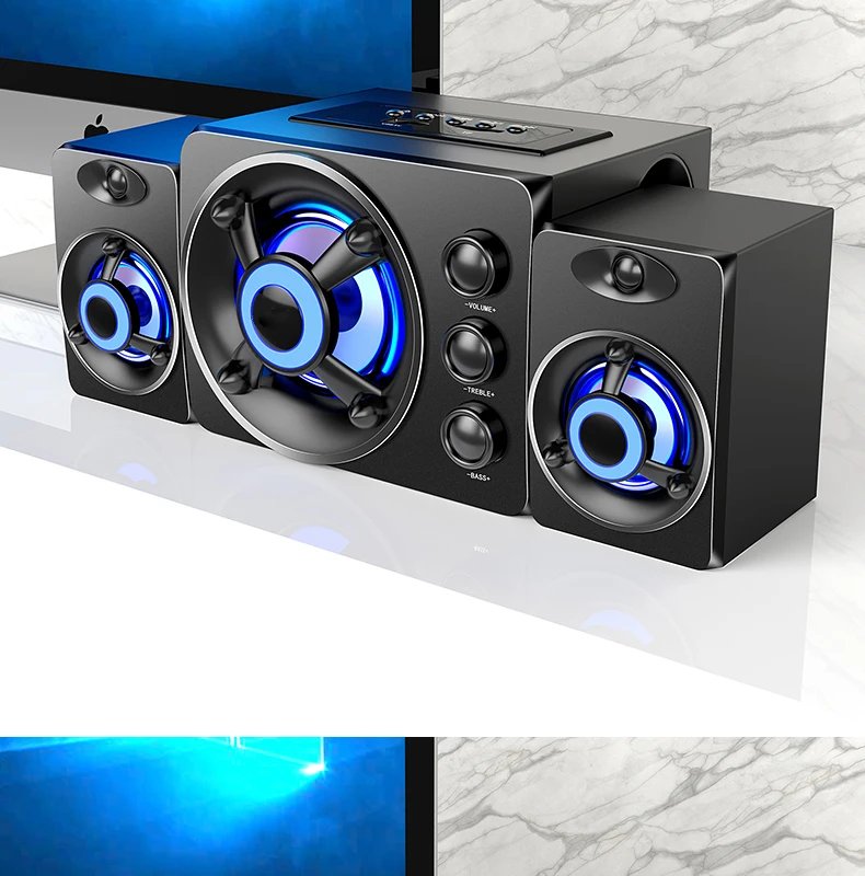 HIFI 3D Stereo Alto-falantes Coloridos LED Luz Pesada AUX USB Com Fio Sem Fio Bluetooth Áudio Home Theater Surround Som Bar TV HIFI 3D Stereo Alto-falantes Coloridos LED Luz Pesada AUX USB Com Fio Sem Fio Bluetooth Áudio Home Theater Surround Som Bar TV