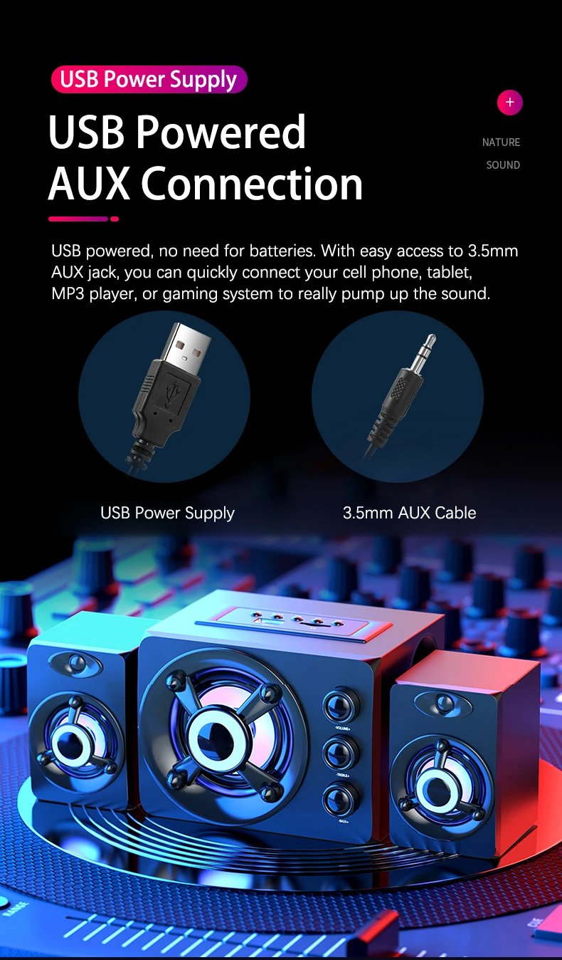 HIFI 3D Stereo Alto-falantes Coloridos LED Luz Pesada AUX USB Com Fio Sem Fio Bluetooth Áudio Home Theater Surround Som Bar TV HIFI 3D Stereo Alto-falantes Coloridos LED Luz Pesada AUX USB Com Fio Sem Fio Bluetooth Áudio Home Theater Surround Som Bar TV