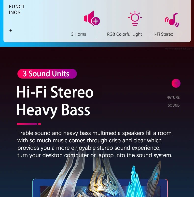 HIFI 3D Stereo Alto-falantes Coloridos LED Luz Pesada AUX USB Com Fio Sem Fio Bluetooth Áudio Home Theater Surround Som Bar TV HIFI 3D Stereo Alto-falantes Coloridos LED Luz Pesada AUX USB Com Fio Sem Fio Bluetooth Áudio Home Theater Surround Som Bar TV