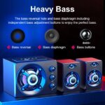 HIFI 3D Stereo Alto-falantes Coloridos LED Luz Pesada AUX USB Com Fio Sem Fio Bluetooth Áudio Home Theater Surround Som Bar TV - Image 4