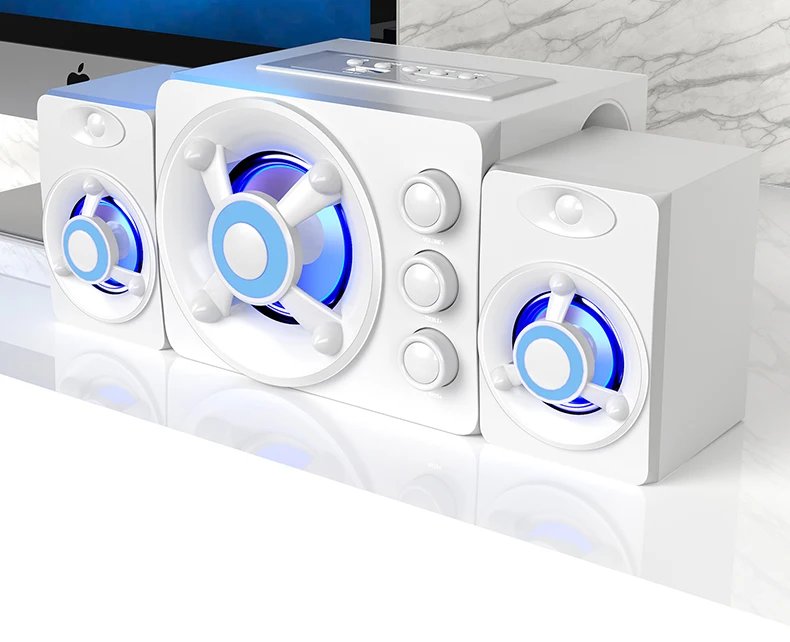 HIFI 3D Stereo Alto-falantes Coloridos LED Luz Pesada AUX USB Com Fio Sem Fio Bluetooth Áudio Home Theater Surround Som Bar TV HIFI 3D Stereo Alto-falantes Coloridos LED Luz Pesada AUX USB Com Fio Sem Fio Bluetooth Áudio Home Theater Surround Som Bar TV