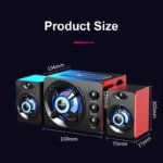 HIFI 3D Stereo Alto-falantes Coloridos LED Luz Pesada AUX USB Com Fio Sem Fio Bluetooth Áudio Home Theater Surround Som Bar TV - Image 2