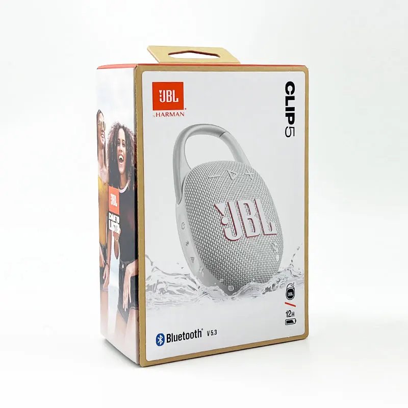 JBL Clip 5 Clip5 Ultra Portable Bluetooth Speaker Outdoor Mini Speaker Multi-Speaker Connection IP67 Waterproof 12 Hour Playtime