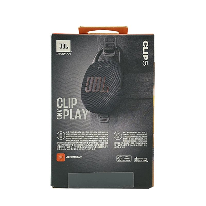 JBL Clip 5 Clip5 Ultra Portable Bluetooth Speaker Outdoor Mini Speaker Multi-Speaker Connection IP67 Waterproof 12 Hour Playtime