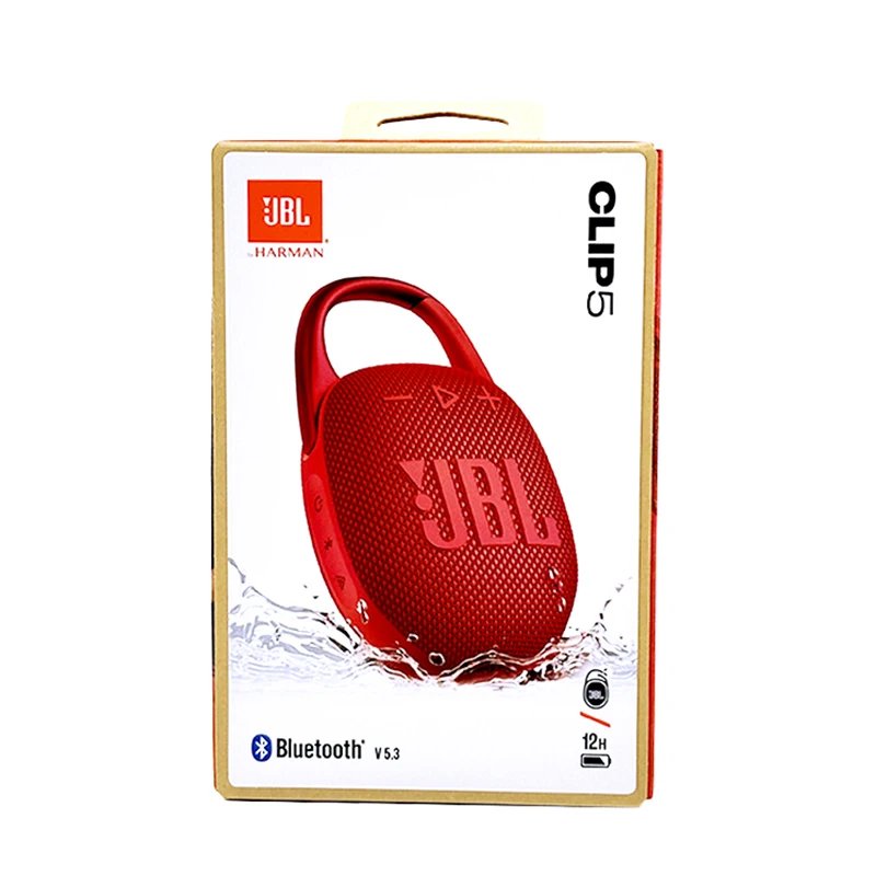 JBL Clip 5 Clip5 Ultra Portable Bluetooth Speaker Outdoor Mini Speaker Multi-Speaker Connection IP67 Waterproof 12 Hour Playtime