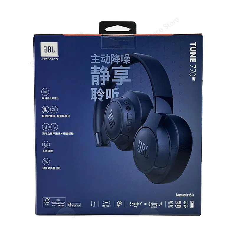 JBL Tune 770NC T770NC Original ANC Bluetooth 5.3 With LE Audio Upgrade 760NC Headphone Multi-Point Connection Headset 70H