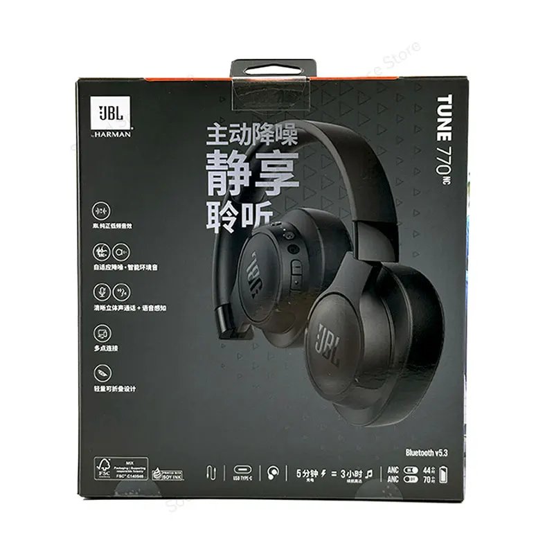 JBL Tune 770NC T770NC Original ANC Bluetooth 5.3 With LE Audio Upgrade 760NC Headphone Multi-Point Connection Headset 70H