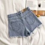 Korean Denim Shorts Women Summer Fashion Casual High Waist Ripped Jeans Pocket Tassel Y2K Hot Pants Streetwear Blue Trousers - Image 6