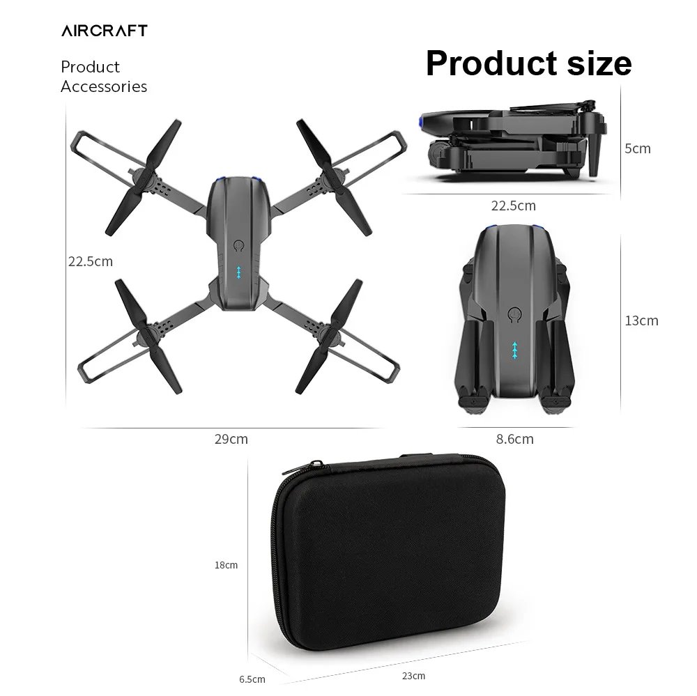 KBDFA E99Pro Drone HD Professional 4k drone Dual Camera WIFI fpv Aircraft Quadcopte Obstacle Avoidance Aerial Photography Drone