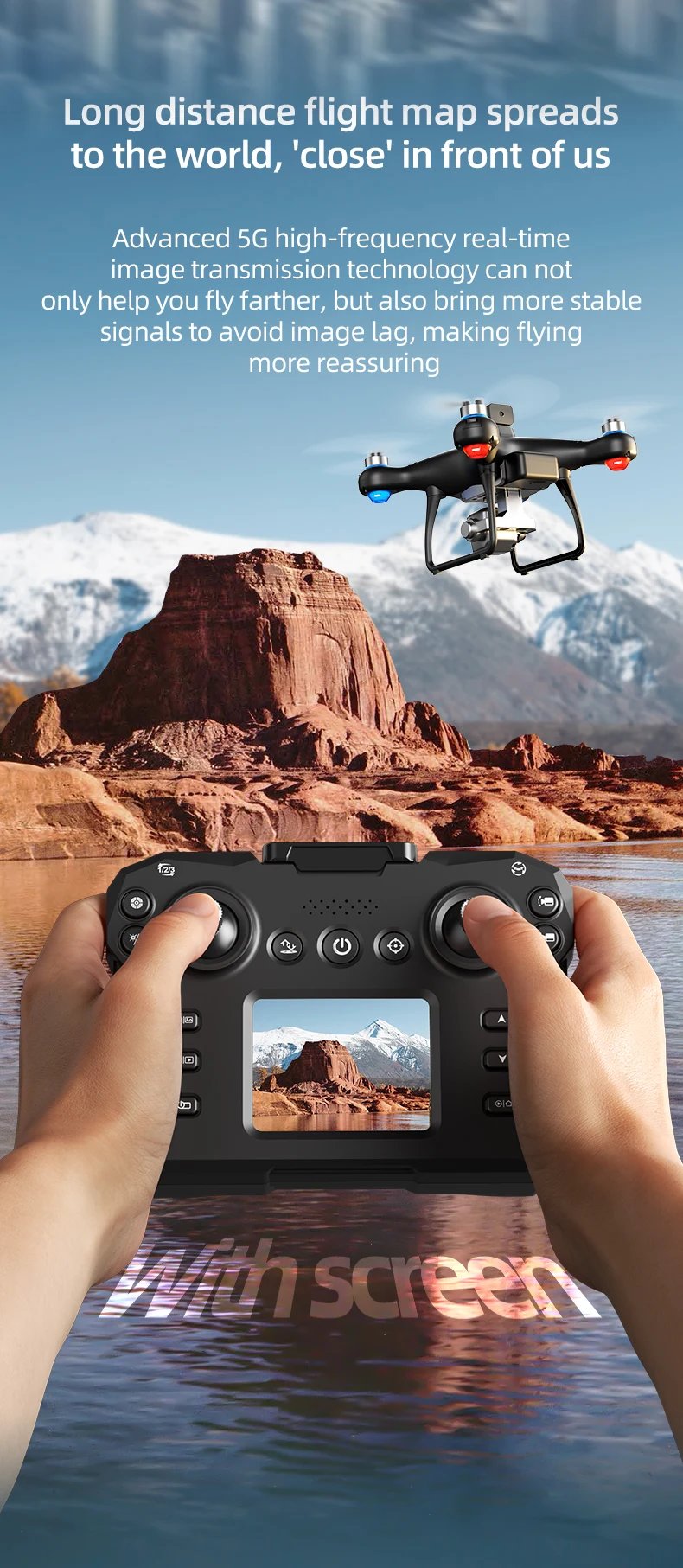 Xiaomi M22/KY102 Profesional Drone 5G Brushless 8K Dual Camera With Screen Obstacle Avoidance Aerial Photography Foldable Drone