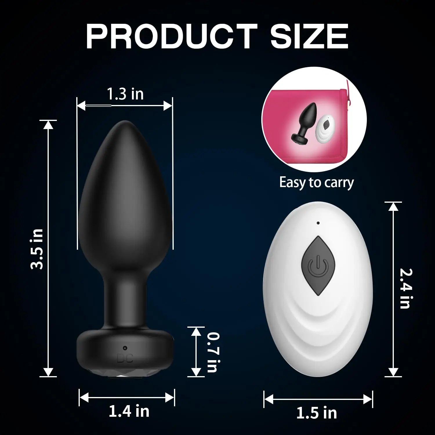 10 Modes Anal Plug Vibrator Vibrating Butt Plug Remote Control Anal Plug for Prostate Massage Adult Sex Toys for Men and Women