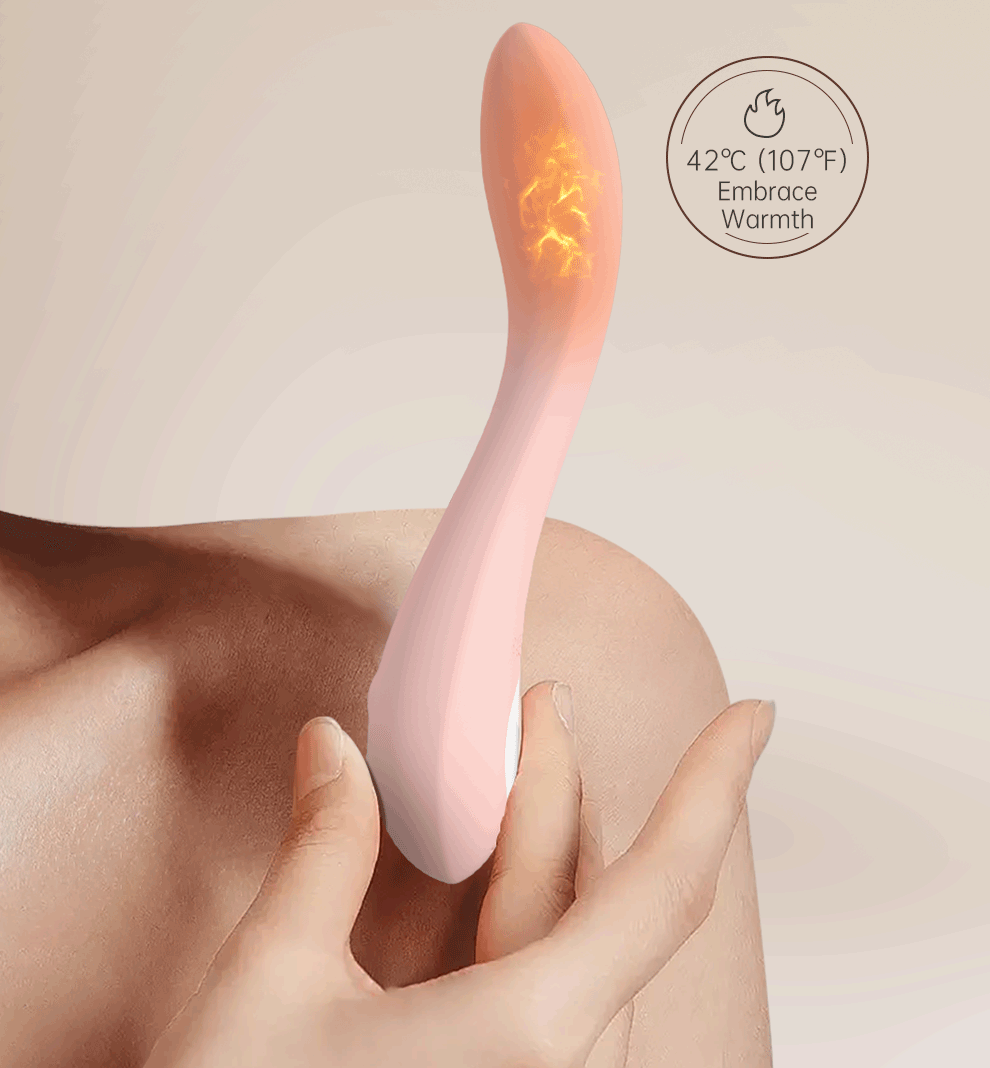 DRY WELL G-Spot Heating Rose Vibrator Clit Tits Anal Stimulator 10 Vibration Modes Waterproof Finger Dildo Sex Toy for Women