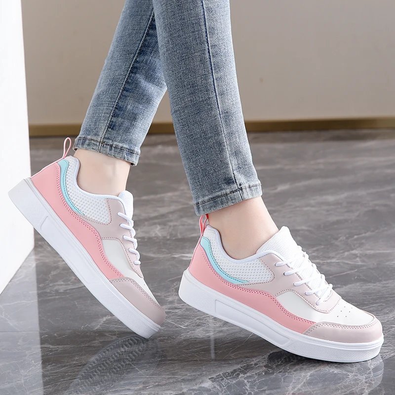 Women Sneaker Breathable Students Casual Shoes Sports for Girl Flat Mesh White Shoes original Lightweight luxury Shoes for Women