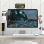 Magnetic Laptop Phone Holder Computer Monitor Side Cell Phone Slim& Foldable For iPhone 14/13/12 Series Case and All Phone - Image 6