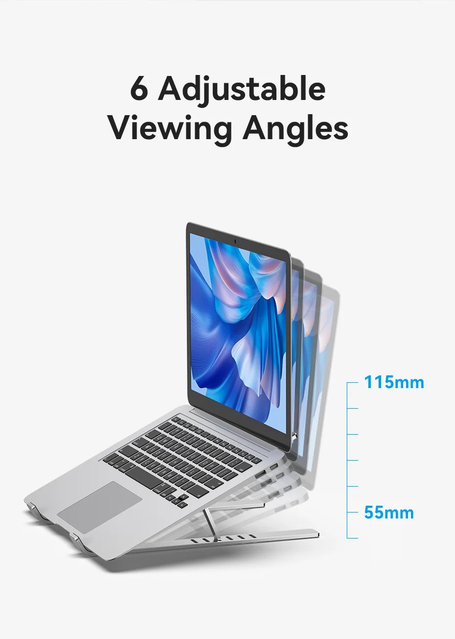 Vention Laptop Stand Holder For Macbook Air Pro Aluminum Foldable Notebook Stand Laptop For MacBook Pro Vertical Tablet Stand