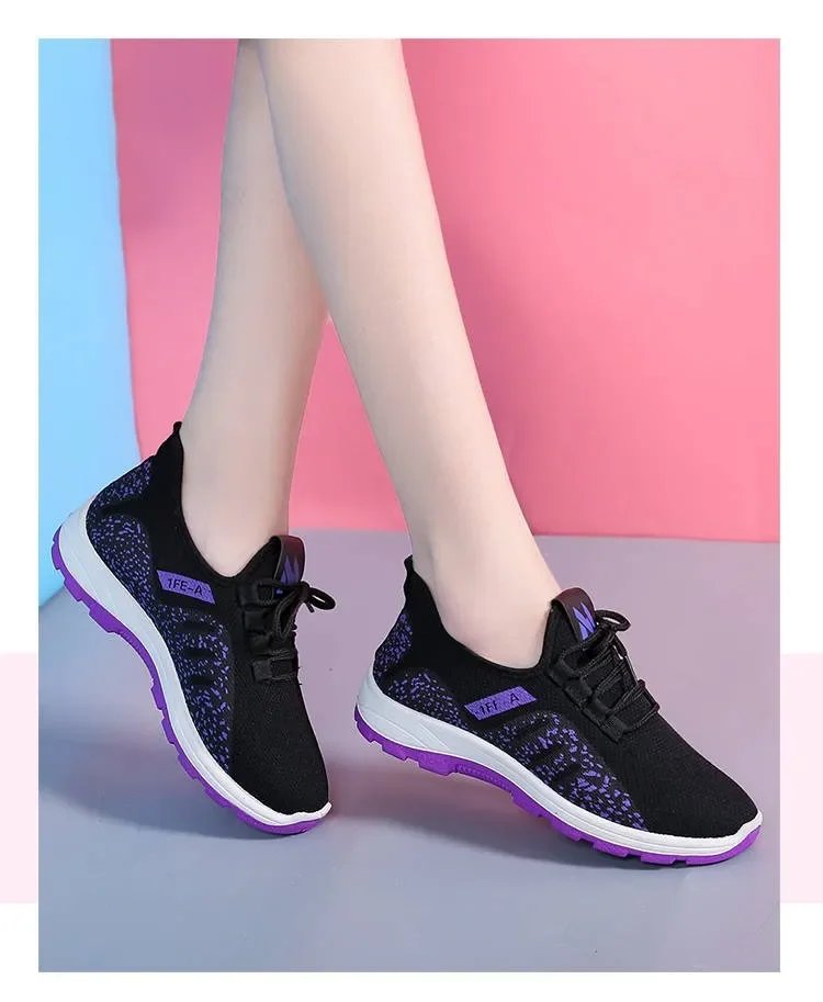Vulcanize Shoes Women Platform Sneakers Summer Light Breathable Mesh Sports Shoes Ladies Outdoor Wear-resistant Jogging Trainers