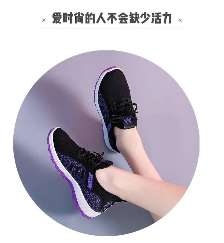 Vulcanize Shoes Women Platform Sneakers Summer Light Breathable Mesh Sports Shoes Ladies Outdoor Wear-resistant Jogging Trainers