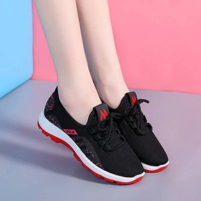Vulcanize Shoes Women Platform Sneakers Summer Light Breathable Mesh Sports Shoes Ladies Outdoor Wear-resistant Jogging Trainers - Image 4