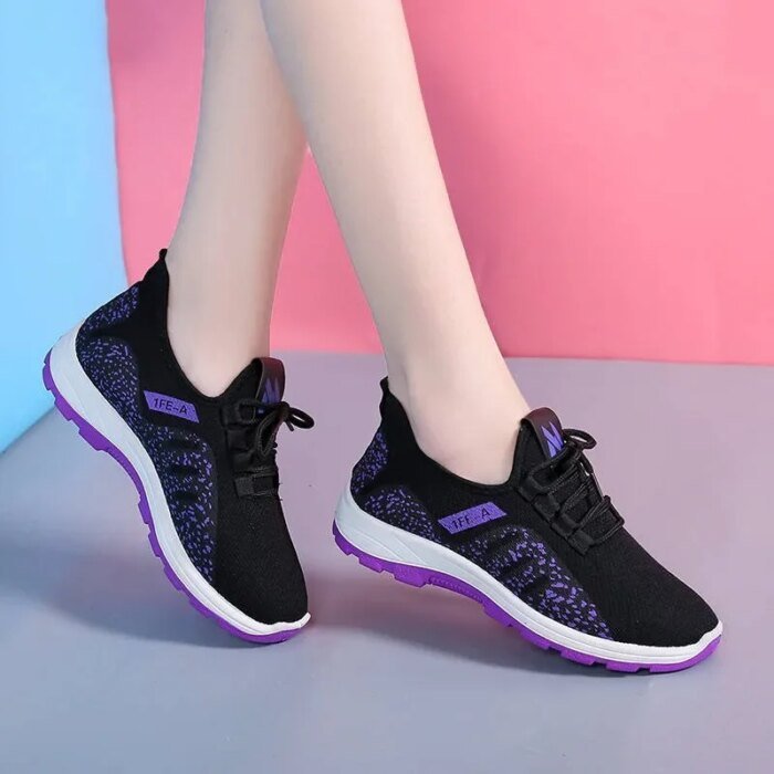 Vulcanize Shoes Women Platform Sneakers Summer Light Breathable Mesh Sports Shoes Ladies Outdoor Wear-resistant Jogging Trainers - Image 1