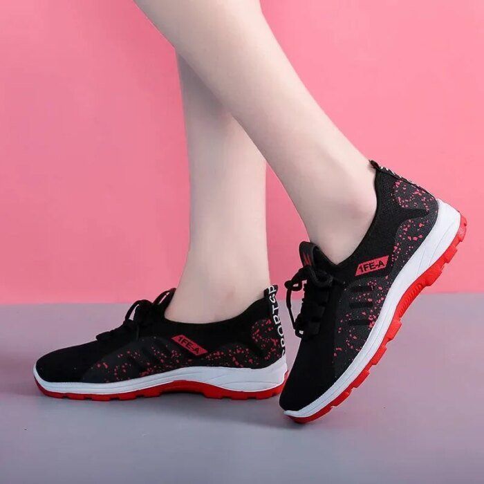 Vulcanize Shoes Women Platform Sneakers Summer Light Breathable Mesh Sports Shoes Ladies Outdoor Wear-resistant Jogging Trainers - Image 3