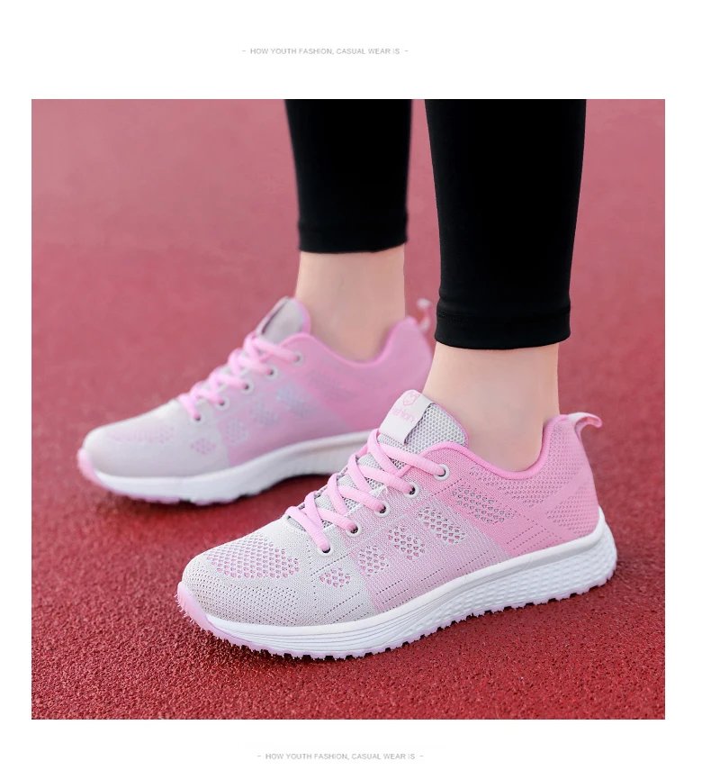 Shoes Woman Sneakers Summer Mesh Breathable Casual Shoes Women Running Sports Vulcanize Shoes Fashion Wedges Shoes for Women