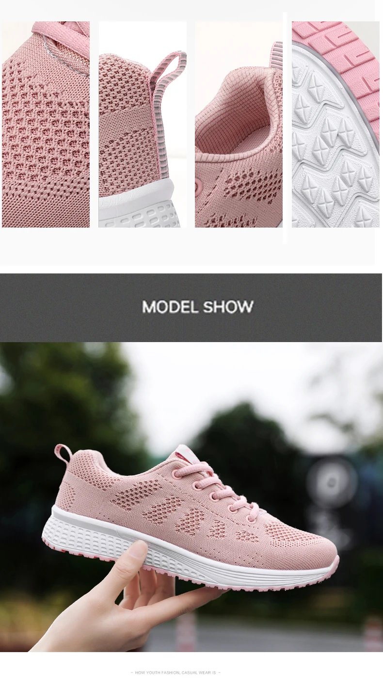 Shoes Woman Sneakers Summer Mesh Breathable Casual Shoes Women Running Sports Vulcanize Shoes Fashion Wedges Shoes for Women