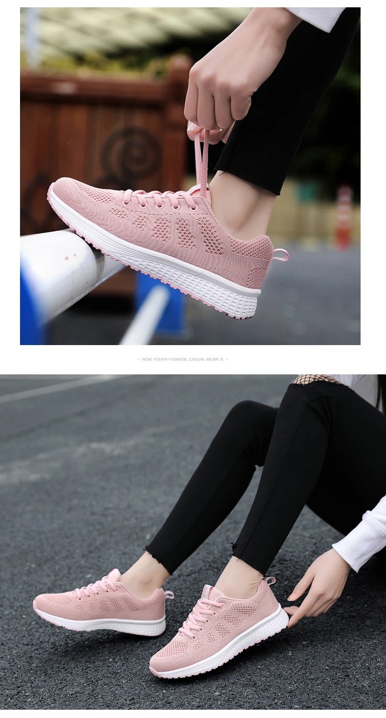 Shoes Woman Sneakers Summer Mesh Breathable Casual Shoes Women Running Sports Vulcanize Shoes Fashion Wedges Shoes for Women
