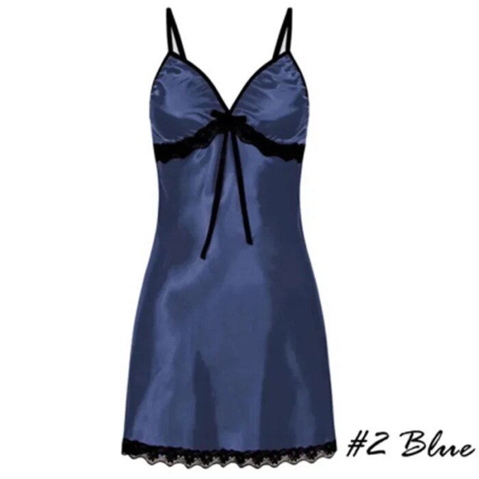 Women's Nightgown Sexy Sleepwear Silk Satin Nightwear Slip Dress Sleeveless Pajamas Sleepwear Plus Size Nightwear Comfortable - Image 6