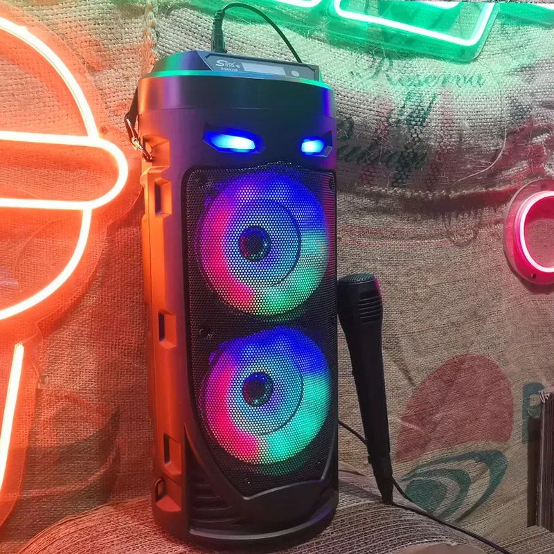 30W Powerful Bluetooth Speakers Portable Wireless Sound Box Stereo Column Heavy Subwoofer Outdoor Party Karaoke With Microphone