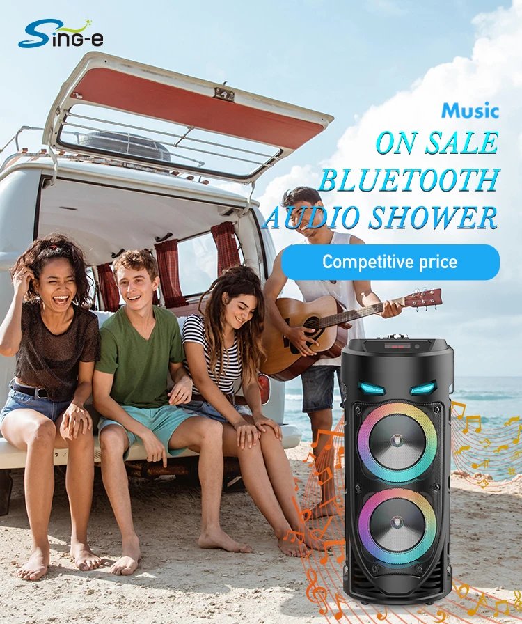 Multi-function Wireless Outdoor Subwoofer Party Performance Bluetooth Speaker Mobile KTV Colorful Lighting Effect U Disk Audio Multi-function Wireless Outdoor Subwoofer Party Performance Bluetooth Speaker Mobile KTV Colorful Lighting Effect U Disk Audio