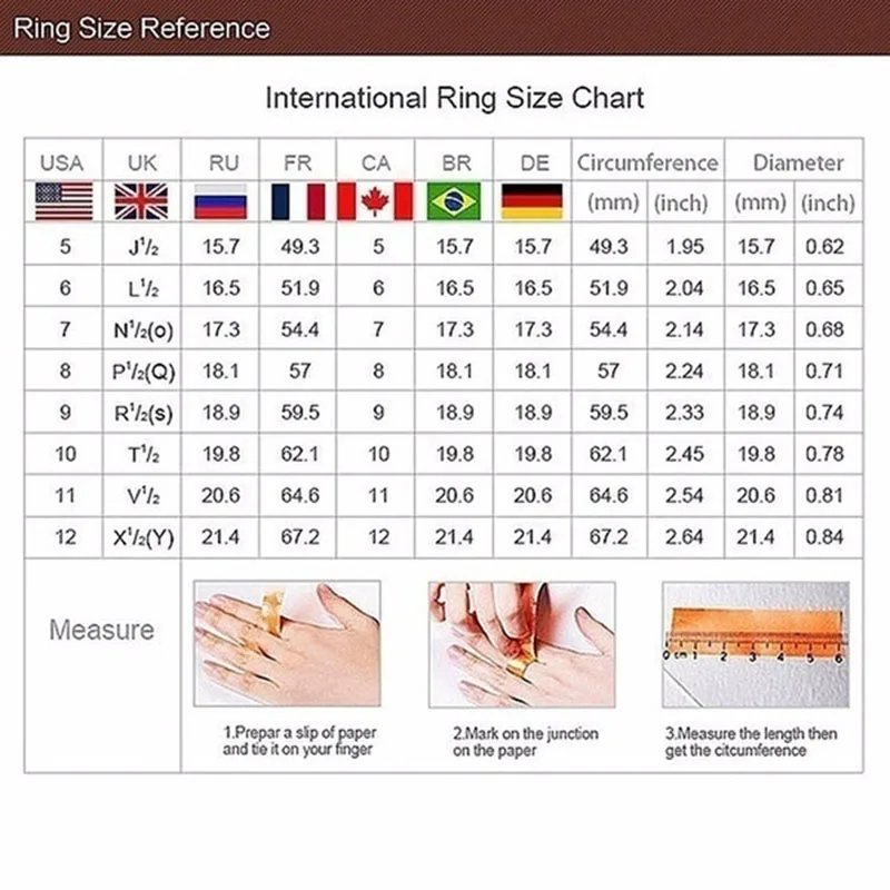 Fashion Elegant Women Silver Color Princess Square Cut Red Stone Engagement Wedding Rings for Women Jewelry Gift