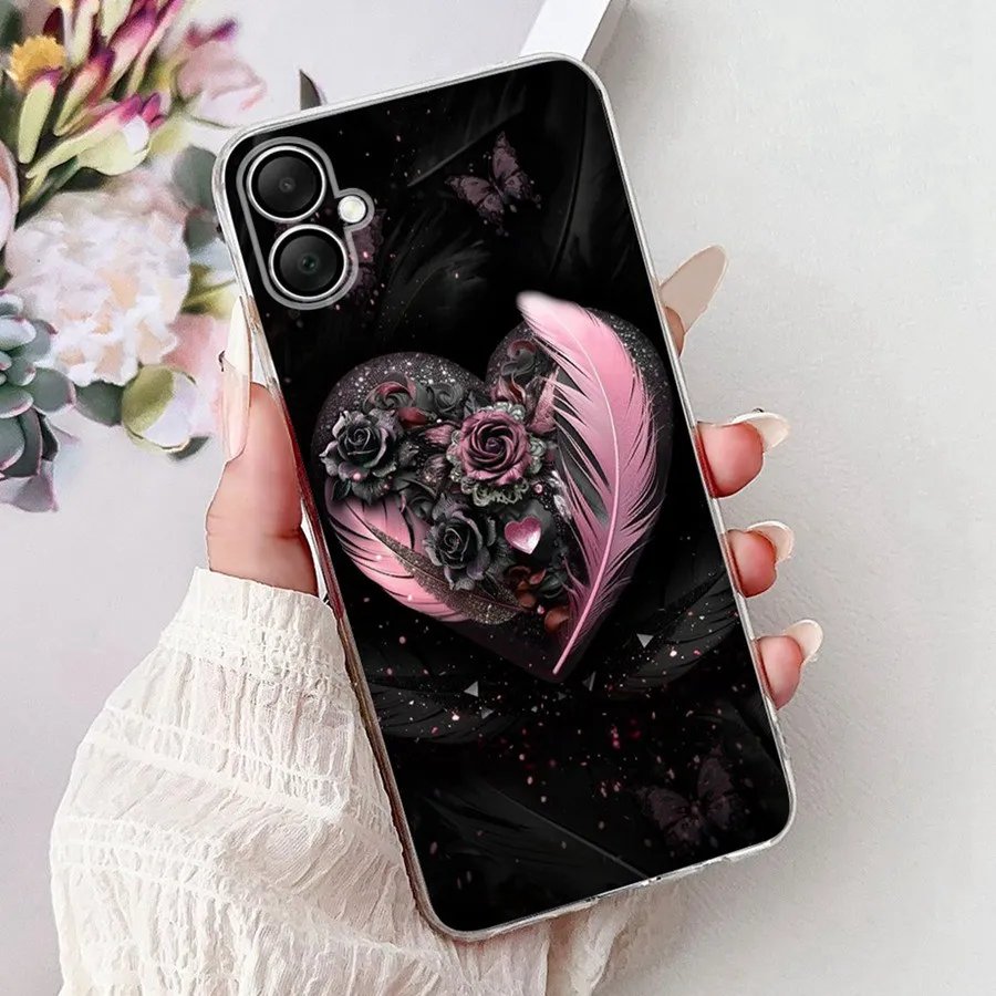 For Samsung A06 Galaxy A05 a05s Fundas Back Cover Soft Silicone TPU Butterfly Flower For SamsungA06 A 05 S SM-A055F Phone Bags