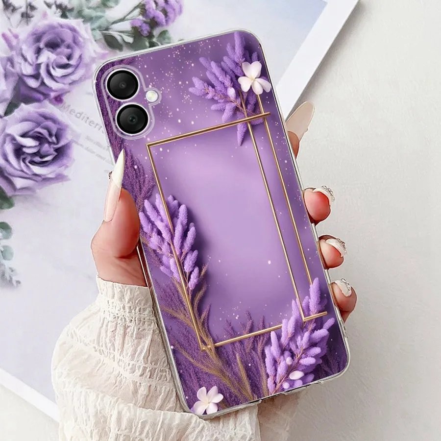For Samsung A06 Galaxy A05 a05s Fundas Back Cover Soft Silicone TPU Butterfly Flower For SamsungA06 A 05 S SM-A055F Phone Bags