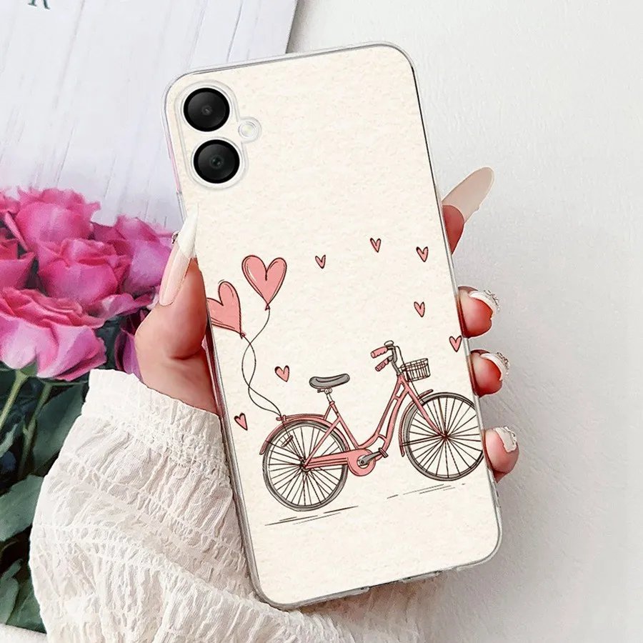 For Samsung A06 Galaxy A05 a05s Fundas Back Cover Soft Silicone TPU Butterfly Flower For SamsungA06 A 05 S SM-A055F Phone Bags